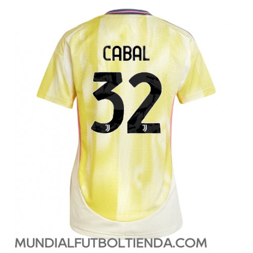 Camiseta Juventus Juan Cabal #32 Segunda Equipación Replica 2024-25 para mujer mangas cortas